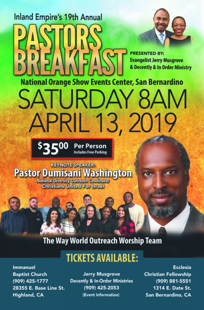 Inland Empire’s 19th Annual Pastor’s Breakfast – Westside Story ...