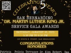 San Bernardino Dr. Martin Luther King Jr. Committee Announces 5th Annual Gala Service Awards Celebration Honoring Dr. King’s Legacy