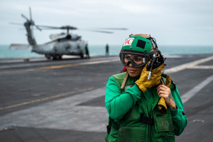 San Bernardino Native Conducts Flight Operations in The South China Sea Aboard USS Carl Vinson