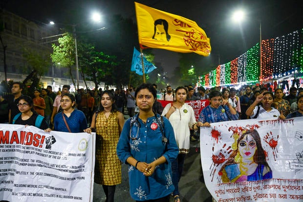 Junior Doctors Protest Rally In Kolkata Demanding Justice For Victim Of RG Kar Medical College Rape And Murder Case