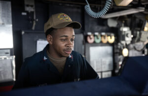 San Bernardino native mans the helm aboard USS Wayne E. Meyer