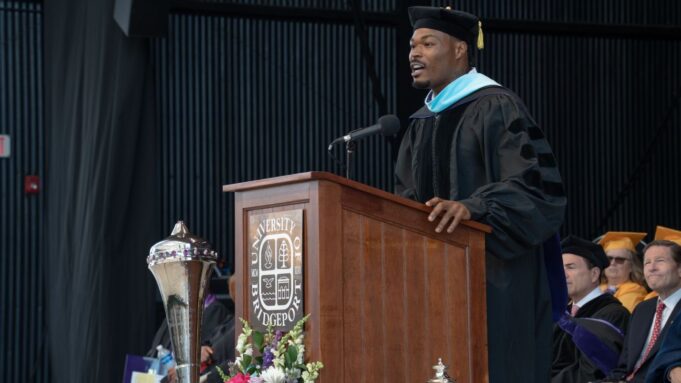 How Chargers safety Derwin James Jr. became University of Bridgeport’s commencement speaker How Chargers safety Derwin James Jr. became University of Bridgeport's commencement speaker