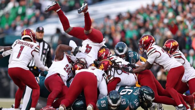 Luvu wants NFL to ban ‘cheapo’ tush push play Luvu wants NFL to ban 'cheapo' tush push play