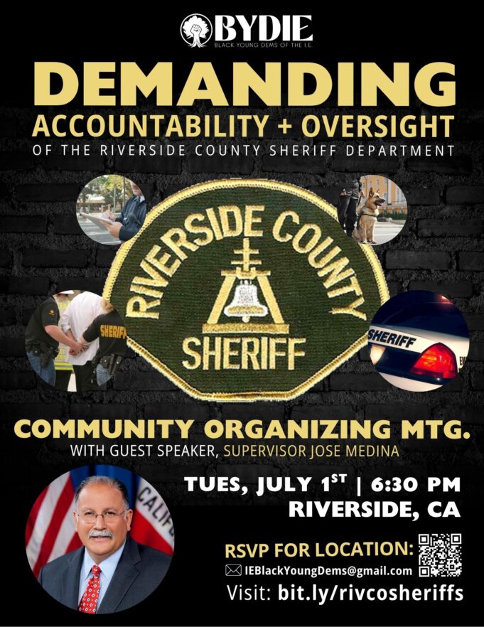 Community Organizing Meeting Calls for Oversight of Riverside County Sheriff’s Department