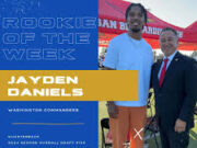Washington Commanders’ Jayden Daniels and Supervisor Joe Baca, Jr. Unite to Host Community Day in San Bernardino