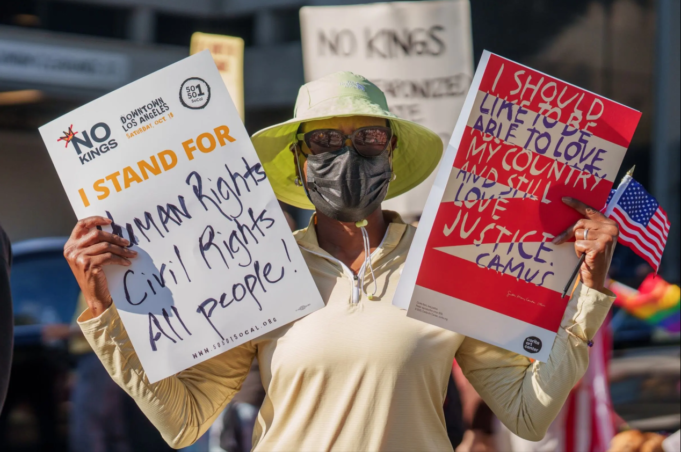 No Kings Protesters Push Back on Trump Admin Policies — With Costumes, Color and Community