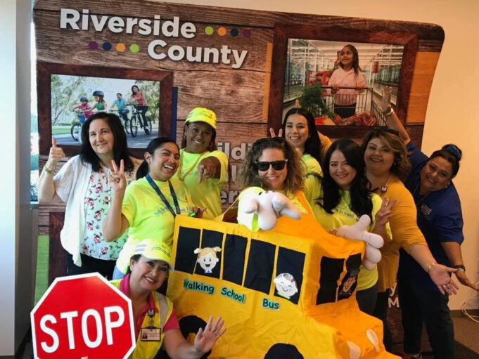 Riverside County Students Take Part In National Walk & Roll to School Day