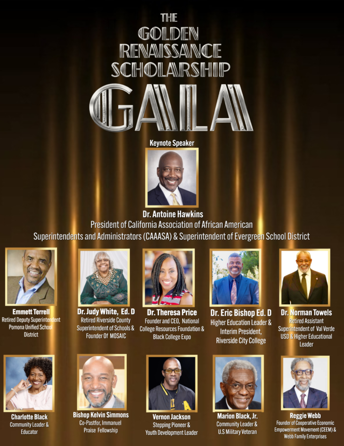 The Golden Renaissance Scholarship Gala Recognizes IE Black Leaders with Lifetime Achievement Awards